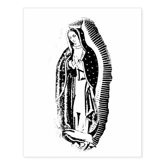 Onze dame van Guadalupe Rubber Stamp Rubberstempel (Afrduk)