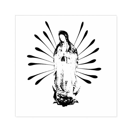 Onze dame van Guadalupe Rubberstempel (Afrduk)