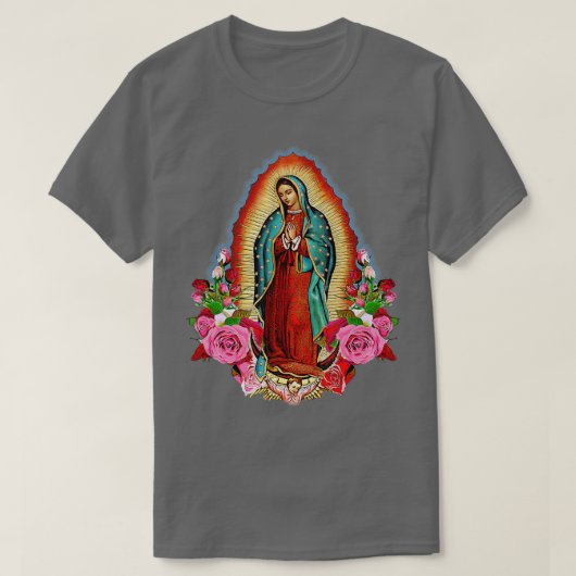 Onze dame van Guadalupe Saint Virgin Mary T-shirt (Design voorkant)