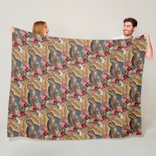 Onze dame van Guadalupe Santa Maria Virgin F Fleece Deken