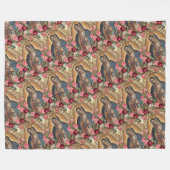 Onze dame van Guadalupe Santa Maria Virgin F Fleece Deken (Voorkant (Horizontaal))
