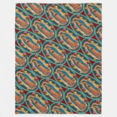 Onze dame van Guadalupe Santa Maria Virgin F Fleece Deken (Voorkant)