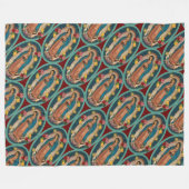 Onze dame van Guadalupe Santa Maria Virgin F Fleece Deken (Voorkant (Horizontaal))