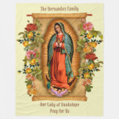 Onze dame van Guadalupe Santa Maria Virgin Fleece Deken (Voorkant)