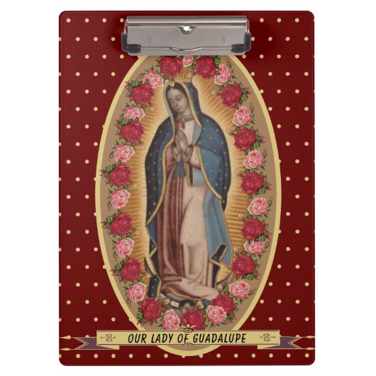 Onze dame van Guadalupe Santa Maria Virgin Klembord (Voorkant)