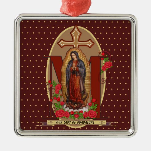 Onze dame van Guadalupe Santa Maria Virgin Metalen Ornament (Voorkant)