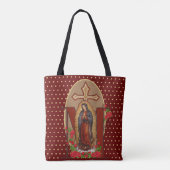 Onze dame van Guadalupe Santa Maria Virgin Tote Bag (Achterkant)