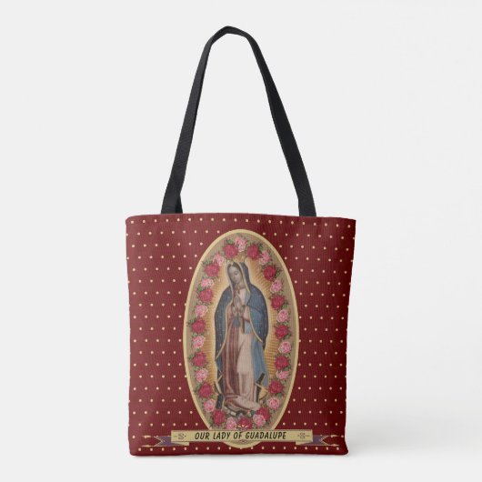 Onze dame van Guadalupe Santa Maria Virgin Tote Bag (Achterkant)