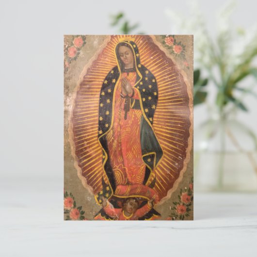 Onze dame van Guadalupe Save The Date (Staand voorkant)