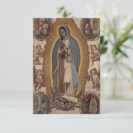 Onze dame van Guadalupe Save The Date (Staand voorkant)