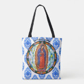 Onze dame van Guadalupe schoonheidsvrouwen Tote Bag (Achterkant)