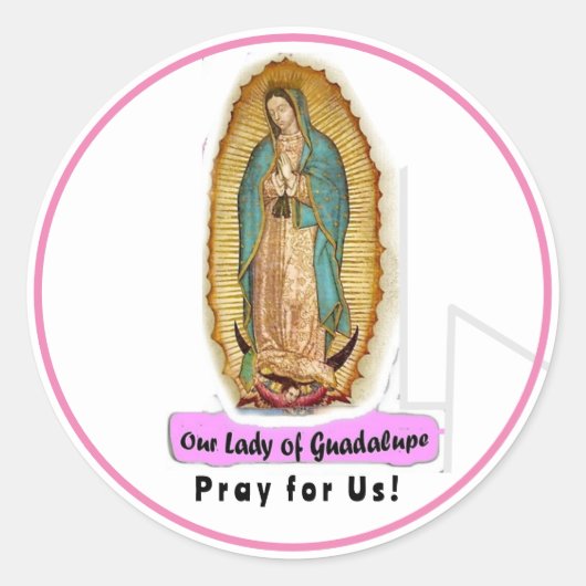 Onze dame van Guadalupe Sticker (Voorkant)