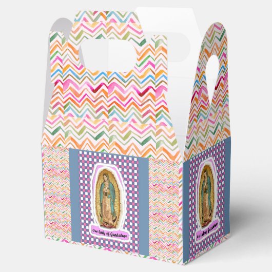 Onze dame van Guadalupe Sticker Bedankdoosjes (Geopend)