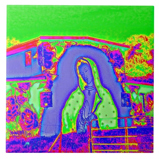 Onze dame van Guadalupe Tegeltje (Voorkant)