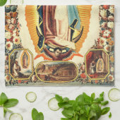 Onze dame van Guadalupe Theedoek (Gevouwen)