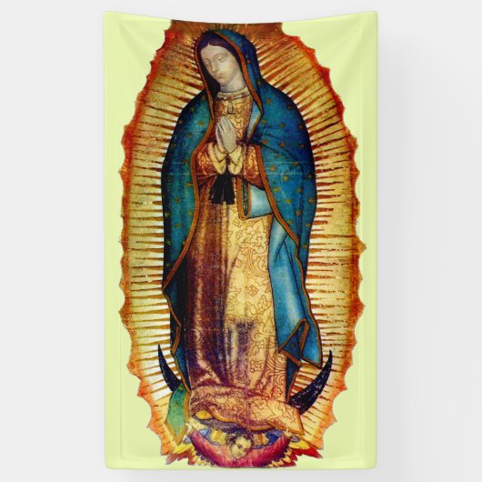 Onze dame van Guadalupe Tilma Virgin Mary Banner (Verticaal)