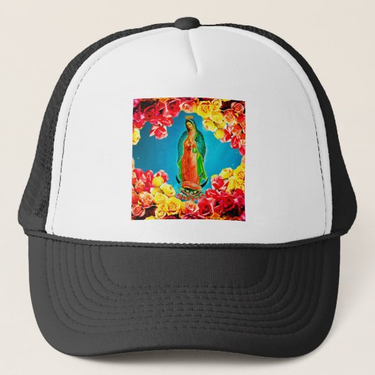 Onze dame van Guadalupe Trucker Hat Pet (Voorkant)