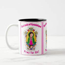 Onze dame van Guadalupe Tweekleurige Koffiemok
