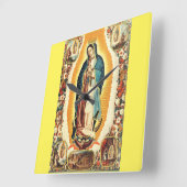 Onze dame van Guadalupe Vierkante Klok (Hoek)