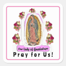 Onze dame van Guadalupe Vierkante Sticker