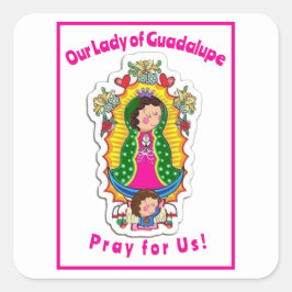 Onze dame van Guadalupe Vierkante Sticker