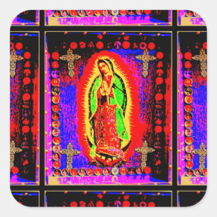 Onze dame van Guadalupe Vierkante Sticker