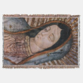 Onze dame van Guadalupe Virgin Tilma Bust Blanket Deken (Voorkant)