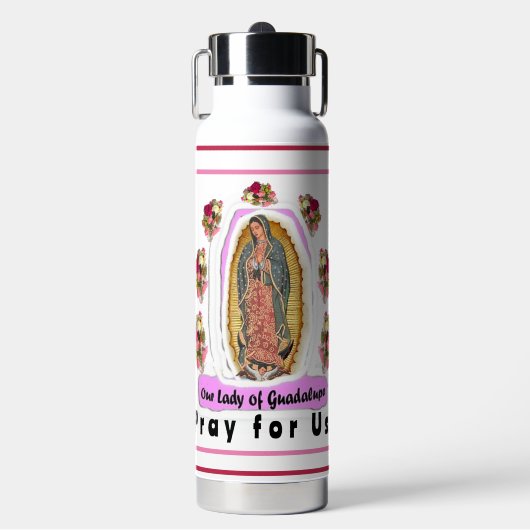 Onze dame van Guadalupe Waterfles (Voorkant)