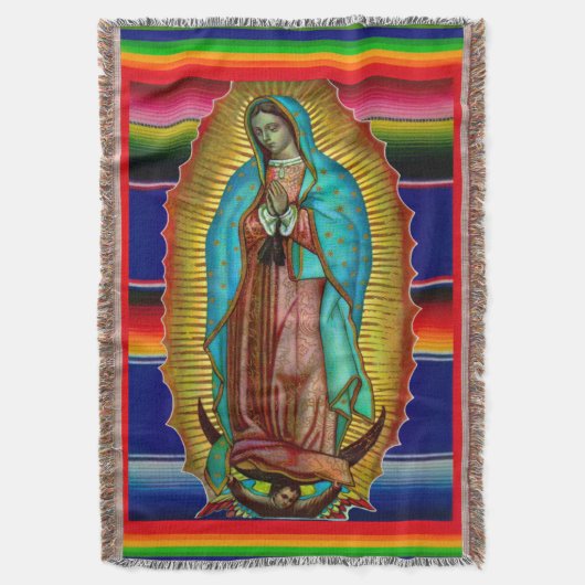 Onze dame van Guadalupe zarape 205 Deken (Voorkant Verticaal)