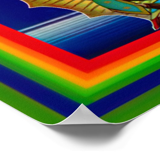 Onze dame van Guadalupe zarape 205 Poster (Hoek)