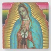 Onze dame van Guadalupe Zarape Stone Tile Stenen Onderzetter (Voorkant)