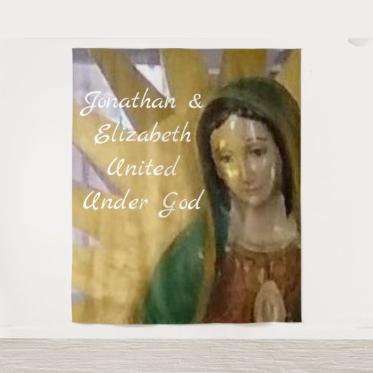 Onze dame van Guadeloupe, tapijt Wandkleed (Voorkant)