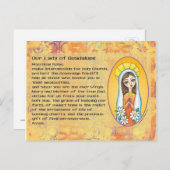 Onze dame van het Briefkaart van Guadalupe (Voorkant / Achterkant)
