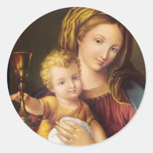Onze dame van het edele bloed van Jezus Ronde Sticker