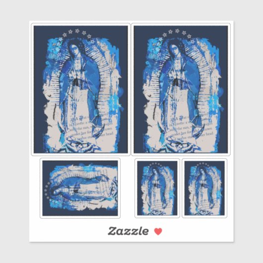 Onze dame van het Guadalupe Collage-ontwerp Sticker (Vel)