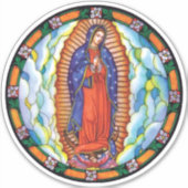 Onze Dame van het Levendige Glas in lood van de Kl Sticker (Voorkant)