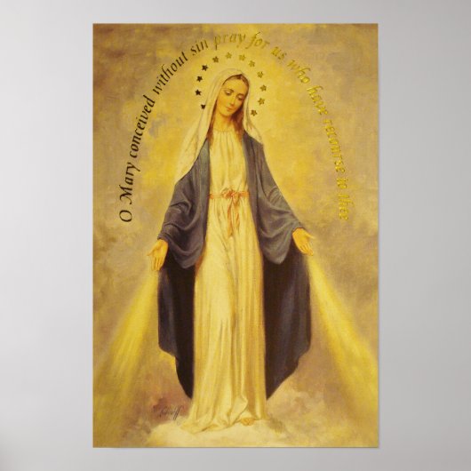 Onze dame van het Miraculous Medal Poster (Voorkant)
