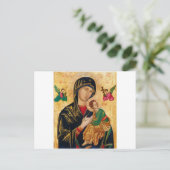 Onze Dame van het Perpetual Help Icon Virgin Mary  Briefkaart (Staand voorkant)