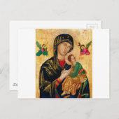 Onze Dame van het Perpetual Help Icon Virgin Mary  Briefkaart (Voorkant / Achterkant)