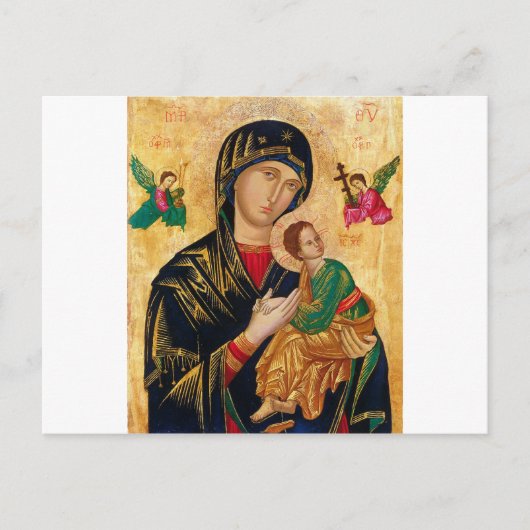 Onze Dame van het Perpetual Help Icon Virgin Mary  Briefkaart (Voorkant)