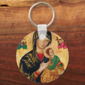 Onze Dame van het Perpetual Help Icon Virgin Mary  Sleutelhanger (Voorkant)