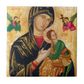 Onze Dame van het Perpetual Help Icon Virgin Mary  Tegeltje (Voorkant)