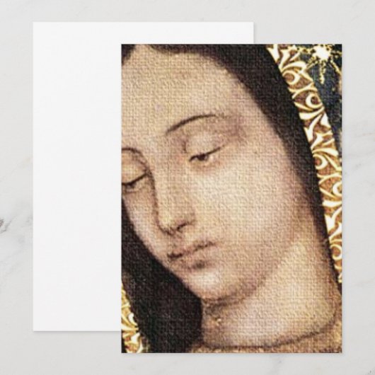 Onze dame van het portret van Guadalupe Kaart (Voorkant / Achterkant)