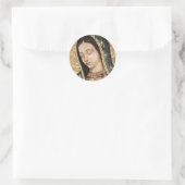 Onze dame van het portret van Guadalupe Ronde Sticker (Tas)