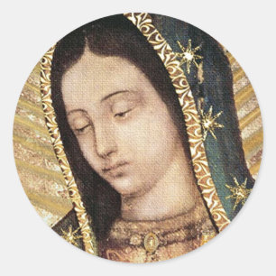 Onze dame van het portret van Guadalupe Ronde Sticker