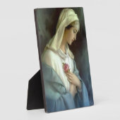 Onze Dame van het Roos Roze Bloemblauw Mantle Fotoplaat (Zijkant)