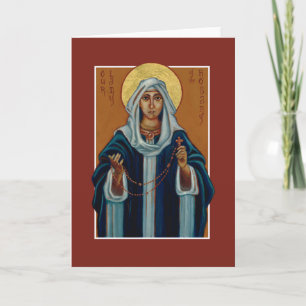 Onze Dame van het Rosary (Mary) Icon Blank Note Ca Kaart
