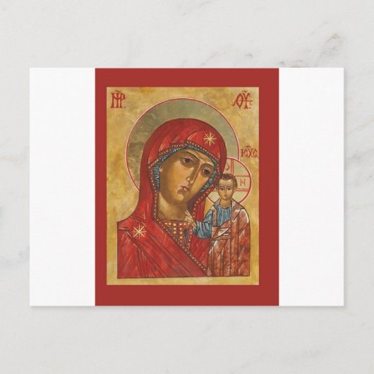 Onze dame van Kazan Briefkaart (Voorkant)