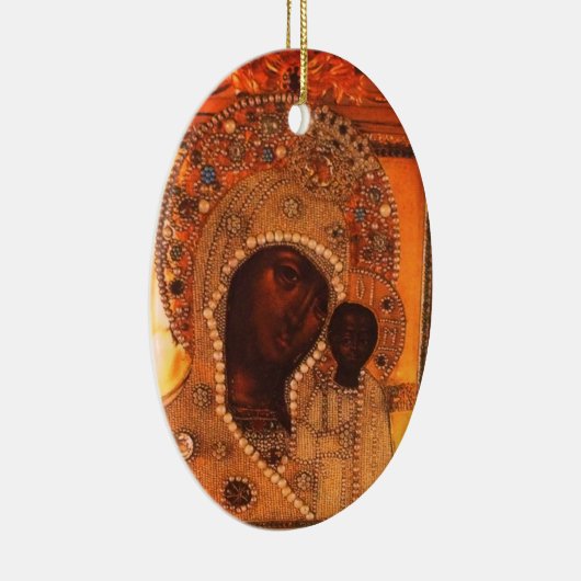 Onze dame van Kazan Keramisch Ornament (Rechts)