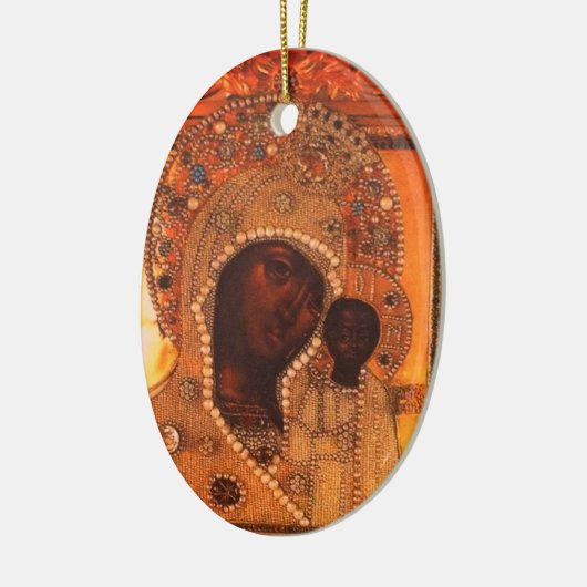 Onze dame van Kazan Keramisch Ornament (Links)